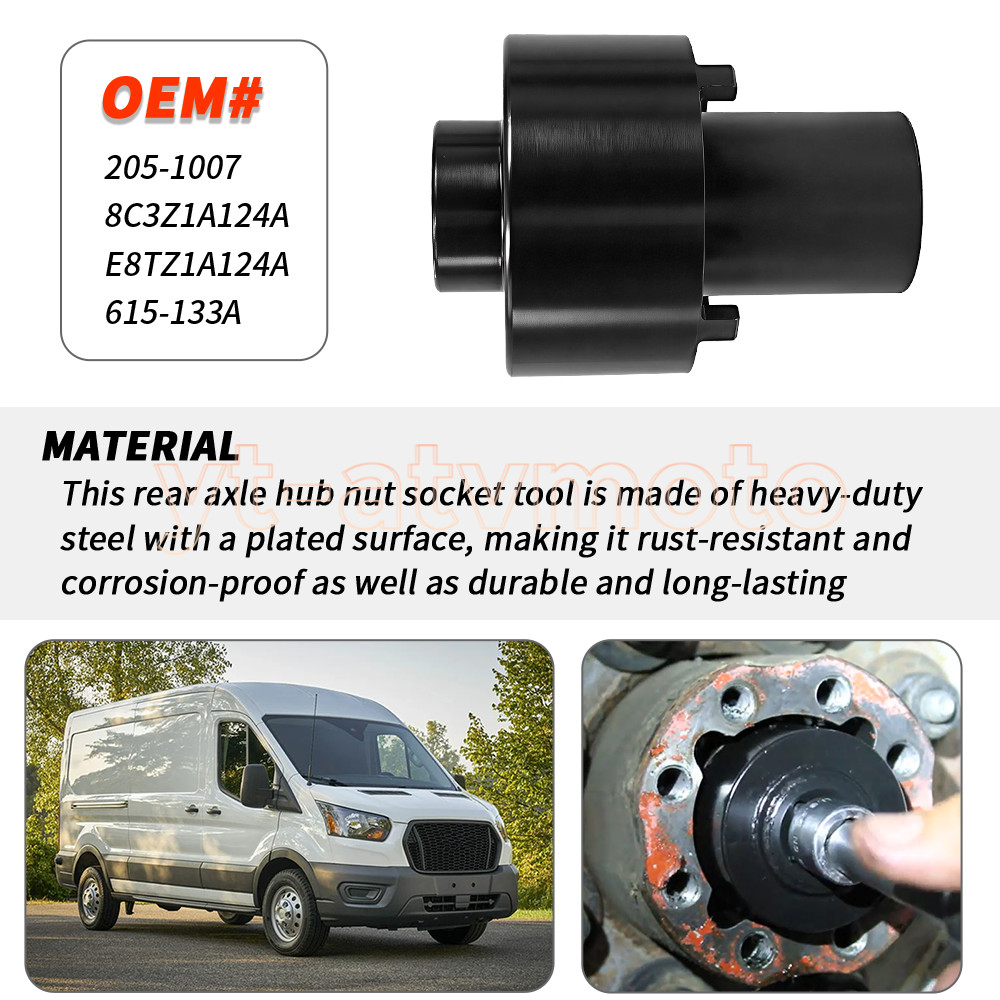 Rear Axle Hub Nut Socket Tool For Ford Transit 150 250 350 2015-25 #8C3Z1A124A