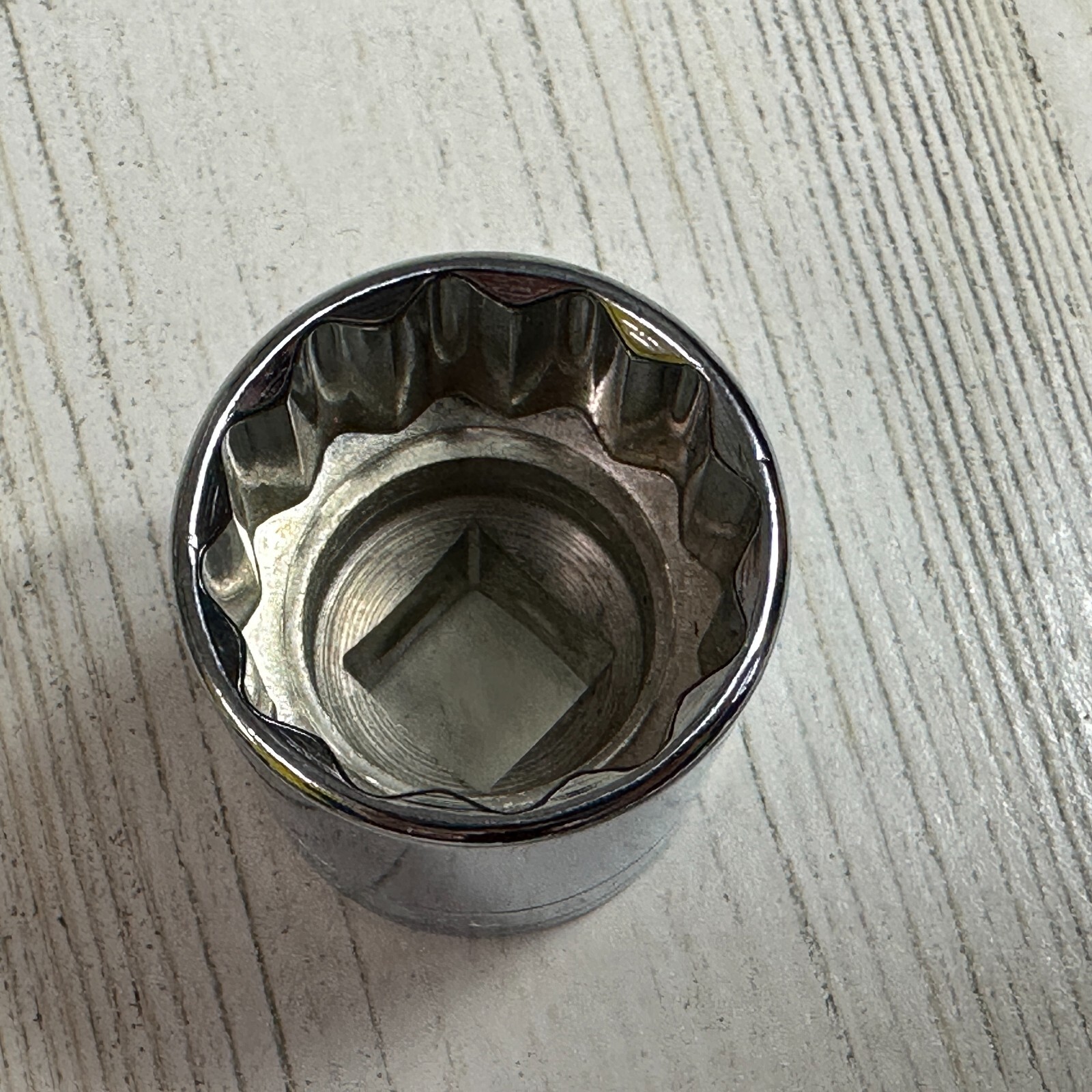 1” SK Tools USA 1/2” Drive 12 Point SAE Chrome Standard Socket NOS 40132 Inch