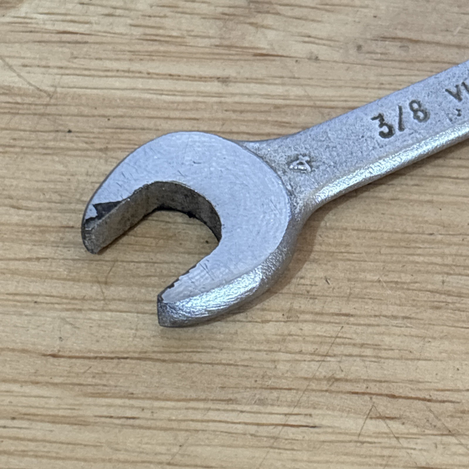 Vlchek 3/8″ x 5/16″ Double Open End Wrench W1012 Vtg USA