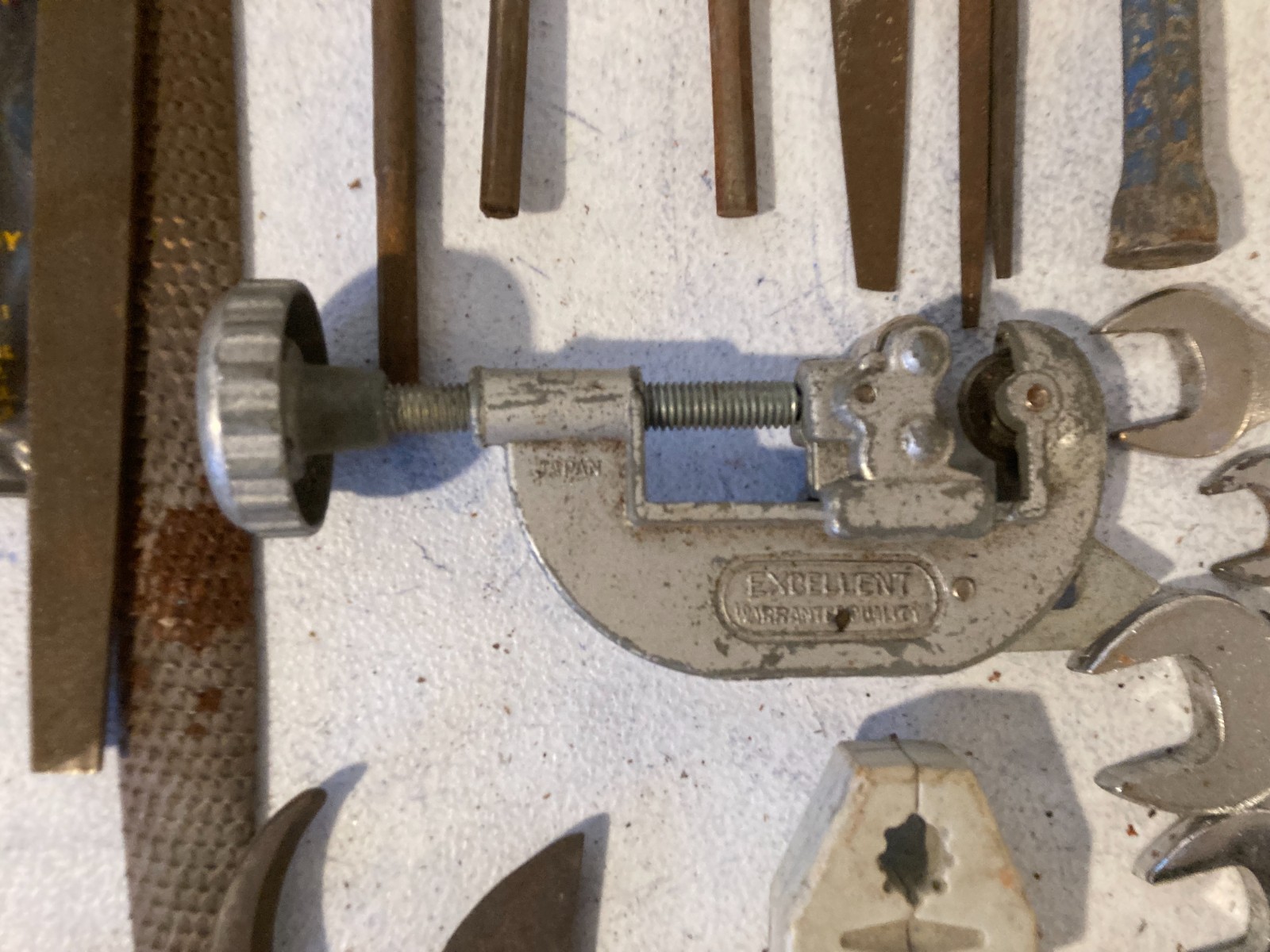 Vintage Tool Lot w/ Master Mechanic Metal Toolbox Wrenches Files