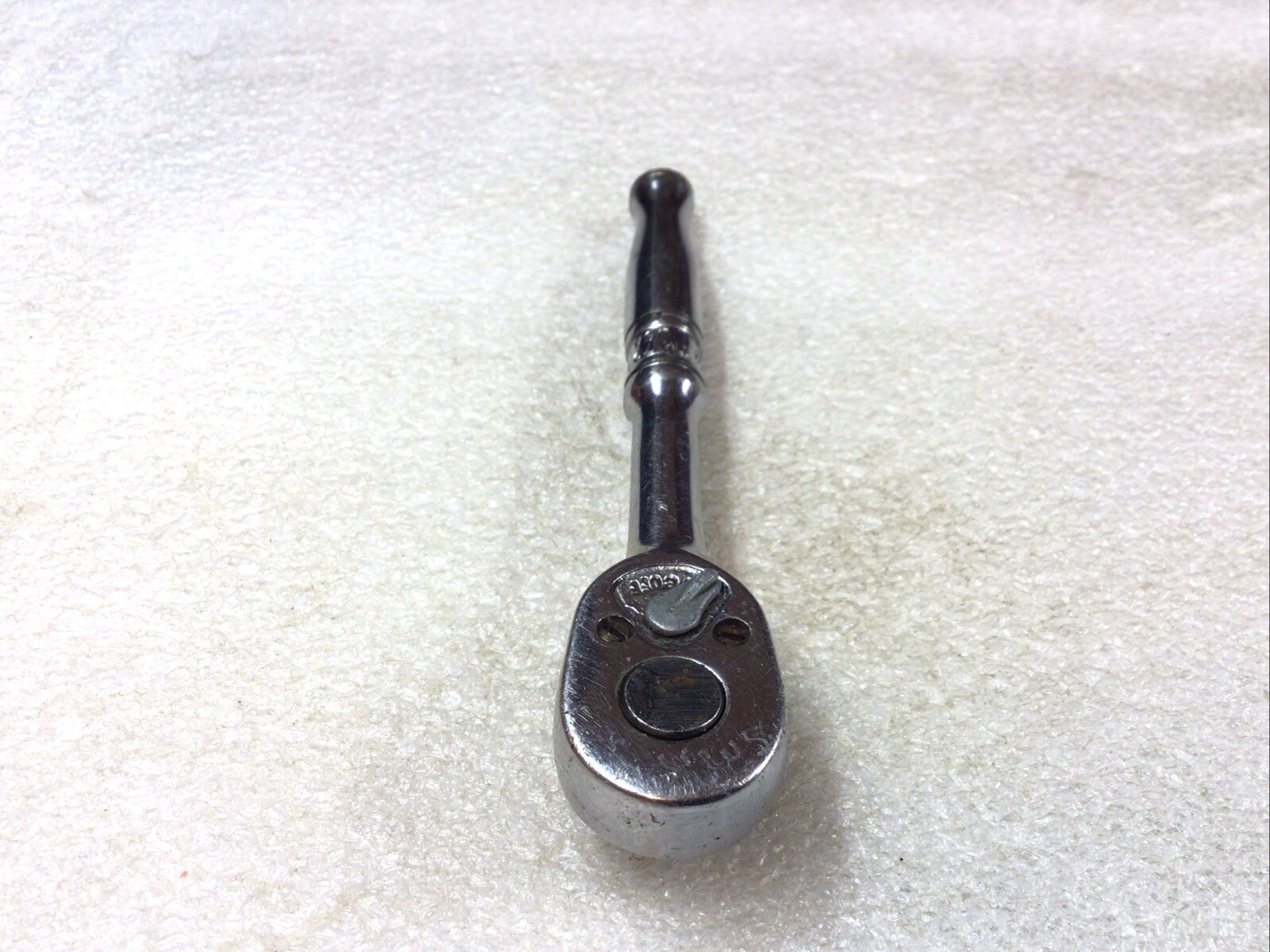 Snap-On#TM70B – 1/4” Dr., Chrome, 4.25” Long, Stubby Ratchet-USA🇺🇸🇺🇸-USA-