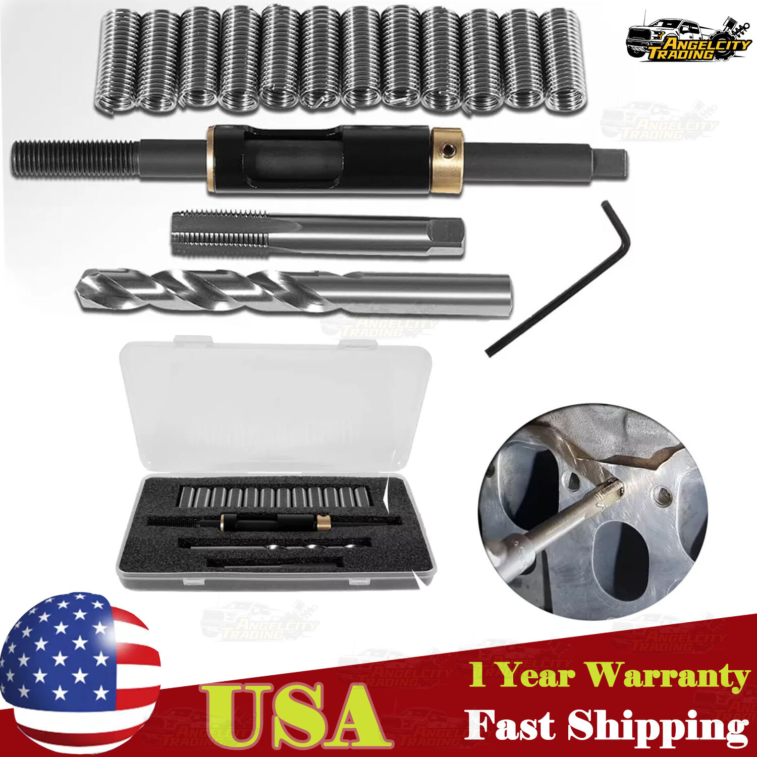 M11x1.5 Head Bolt Thread Repair Kit 35119S for Honda Toyota Hyundai KIA Isuzu