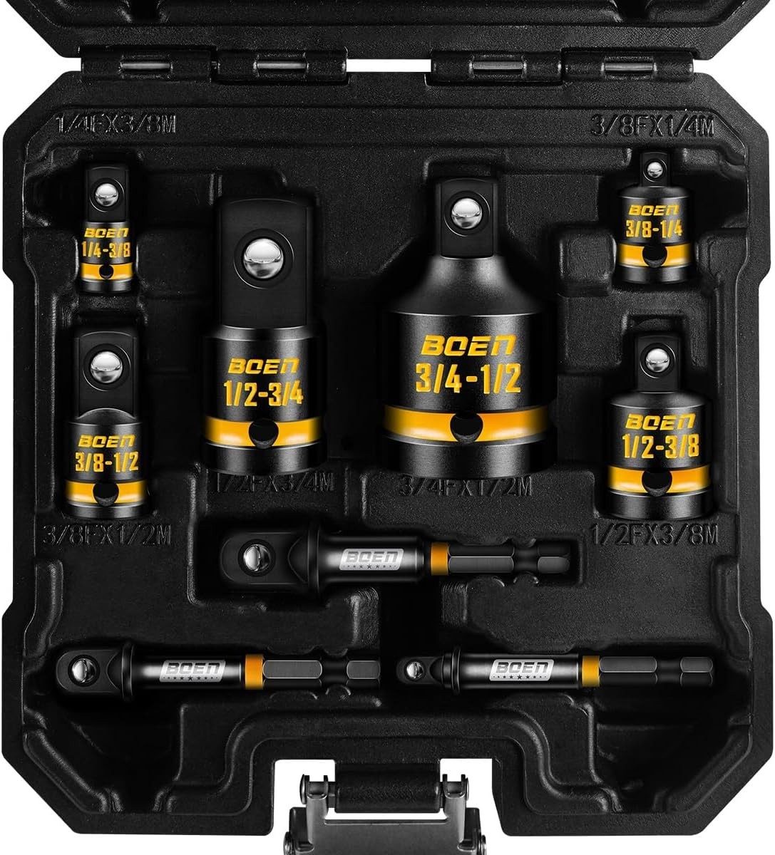 Boen 9-Piece Impact Socket Adapter Set