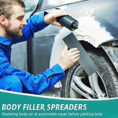 4-Piece Auto Body Filler Spreader Set – Manganese Steel Scrapers for Paint, Caul