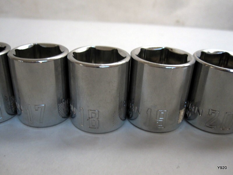 Craftsman set of 16pcs 6 point 6-10, 12-22mm MISSING 11mm