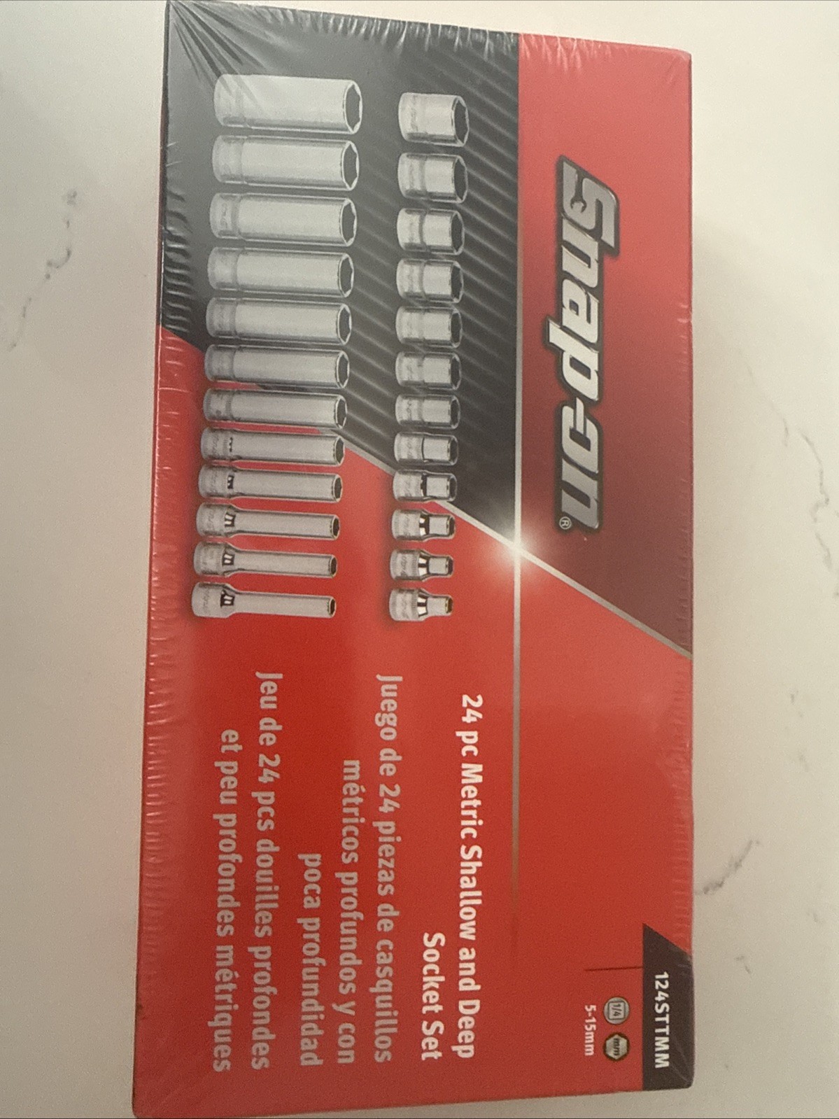 Snap On Tools 124stmm 24pc Metric Shallow And Deep Socket Set New