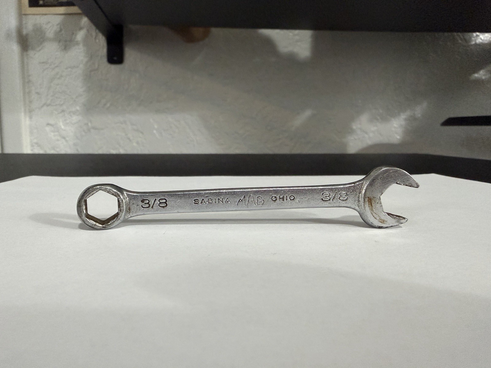 Mac Tools 3/8″ 6PT SAE Short Combination Wrench USA CH12