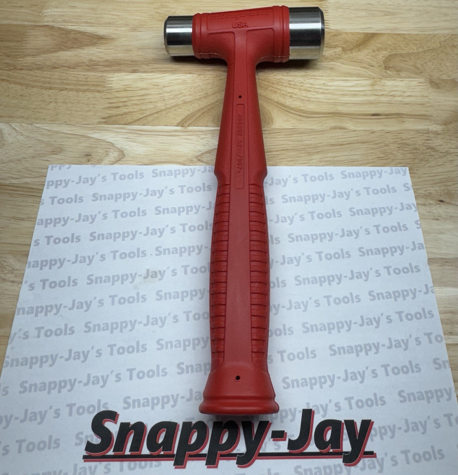 Snap-on Tools USA NEW RED 32oz / 907g Dual-Face Drilling Dead Blow Hammer HSSD32