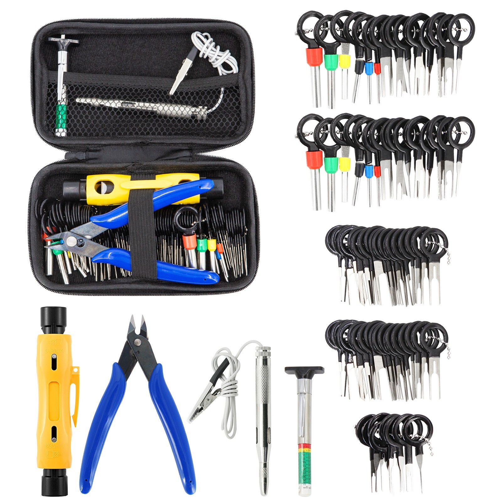 84Pcs Terminal Removal Tool Kit Connector Release Pin Ejector Key Wire Pliers