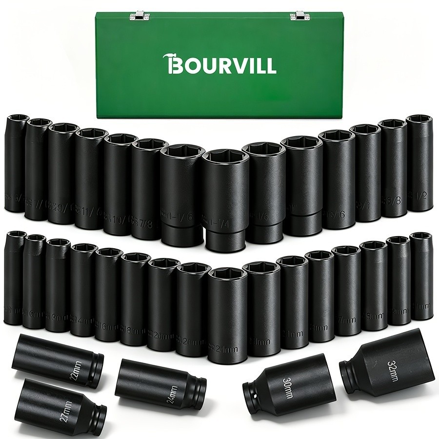 46pcs tool set – 1/4»Drive Metric Sockets And Extension Bar /35pcs 1/2″Drive Me