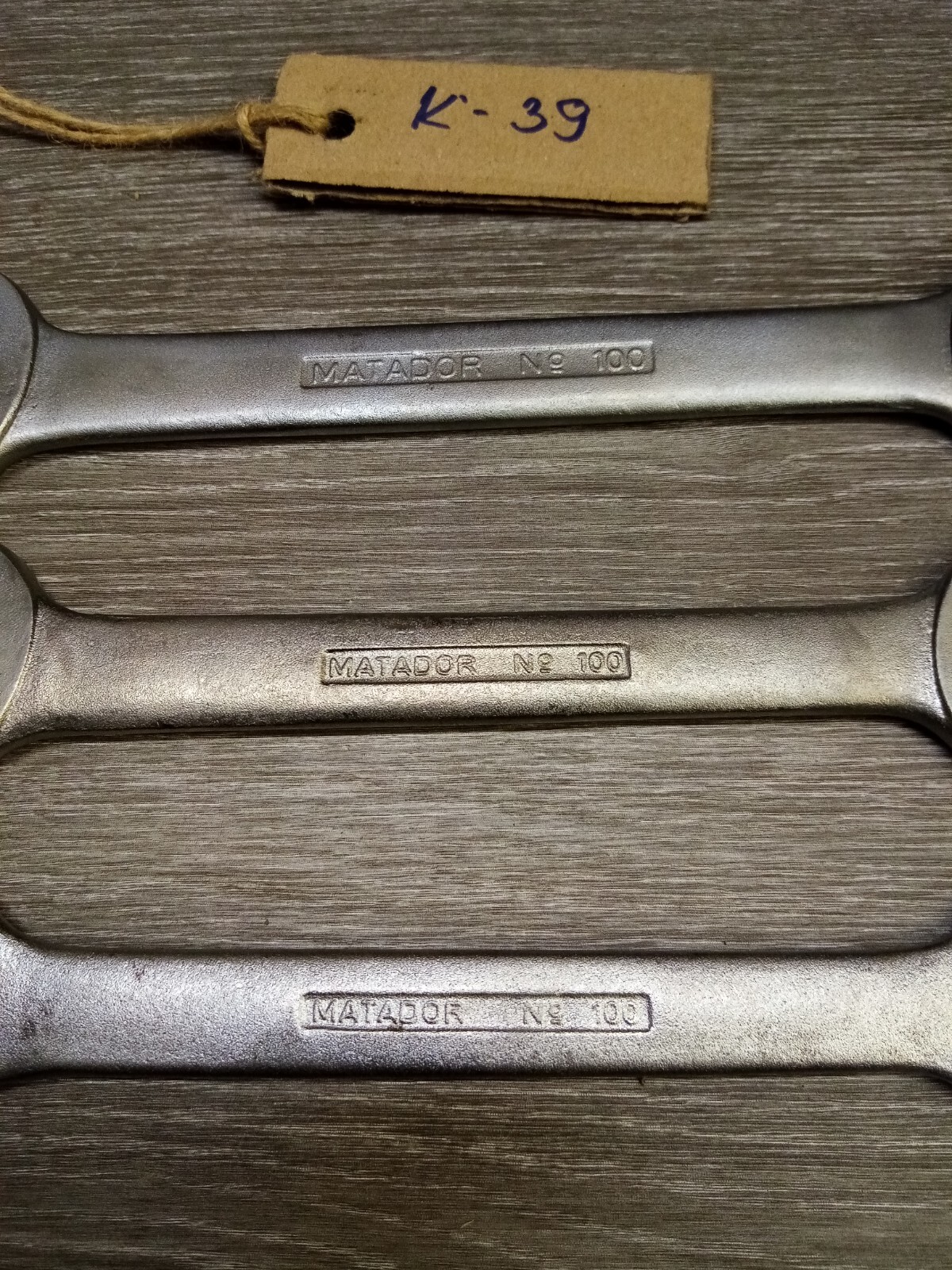 Vintage Spanners Set Matador 100 Germany 3/4-11/16AF, 7/8-13/16AF, 1»-15/16AF