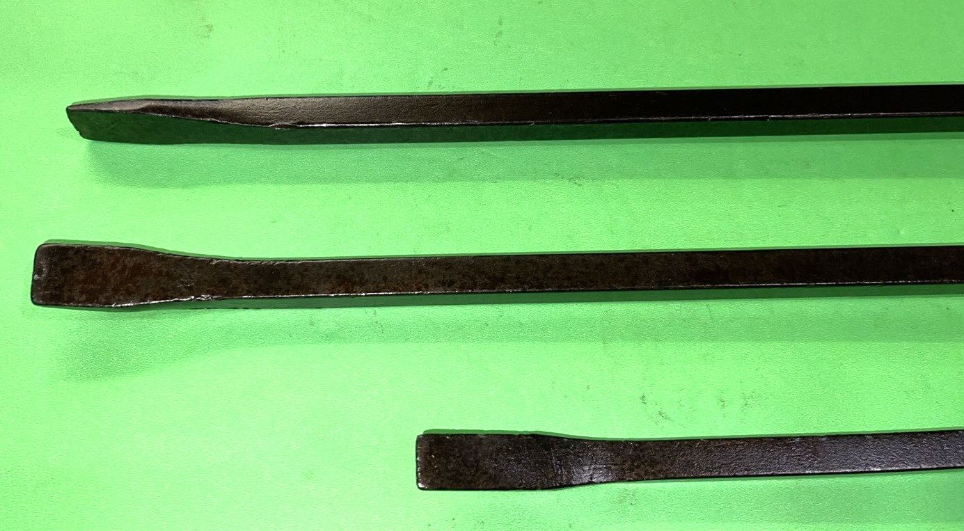 MAC TOOLS 3 PIECE PRY BARS CURVED & STRAIGHT 12 INCH, 19 INCH LENGTH