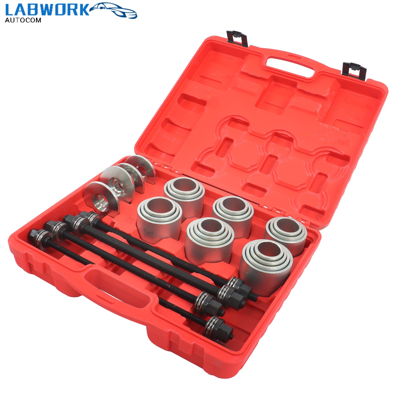 28Pc Universal Press Pull Sleeve Kit Remove Bearings Bushes Seals Garage Tool