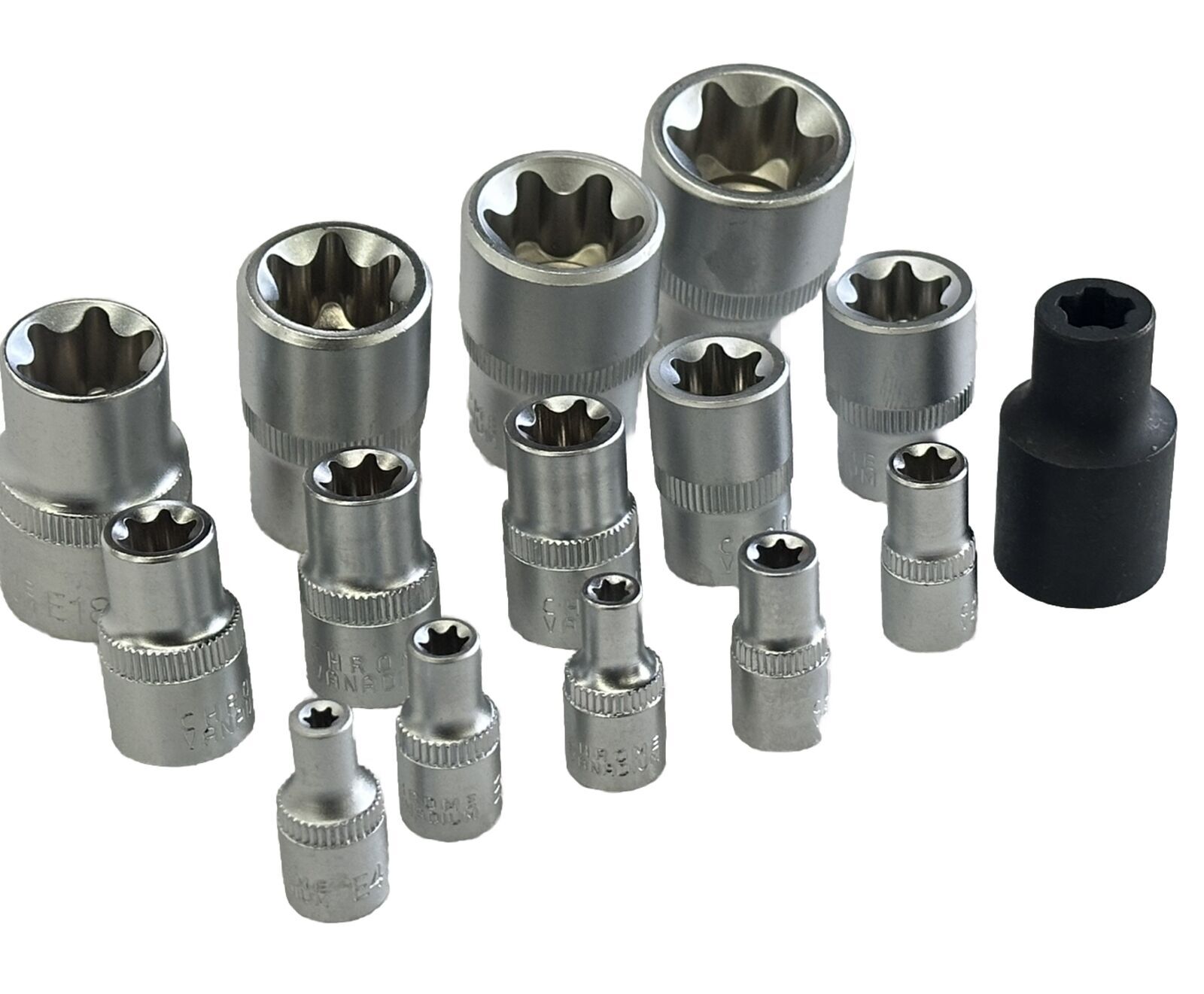 15pc 1/4” 1/2” 3/8” Dr. Star Bit Socket Set 4 Tesla Battery Housing Removal