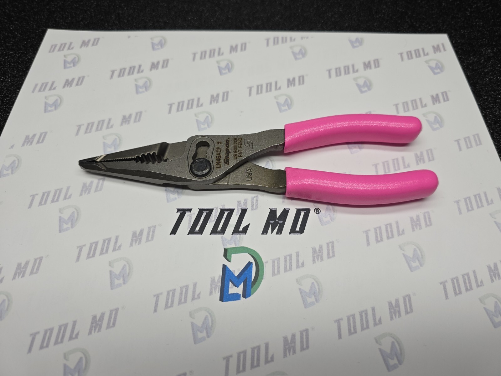 Snap-on Tools USA NEW HOT PINK 7″ Talon Grip Long Nose Slip Joint Pliers LN46ACF