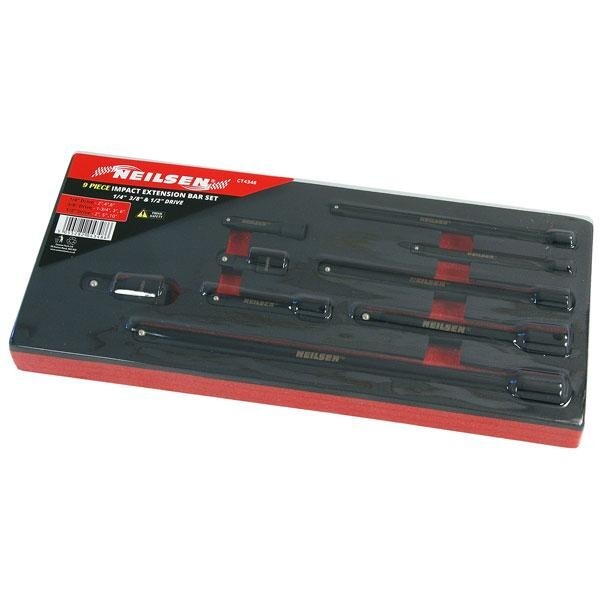 IMPACT EXTENSION BAR SOCKET SET 9PC 1/4″ 1/2″ 3/8″ DRIVE HEAVY DUTY CT4348