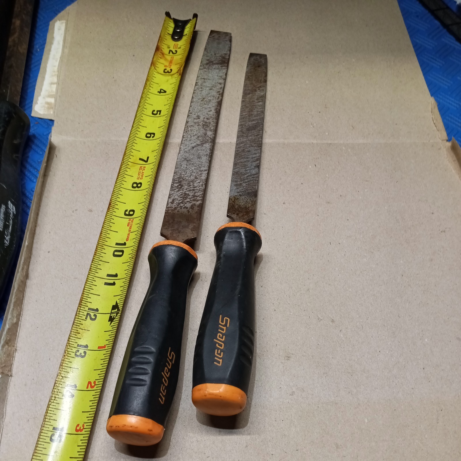Snap-On Tools sharpening Set of 2 software Grip Handle long sharpen files