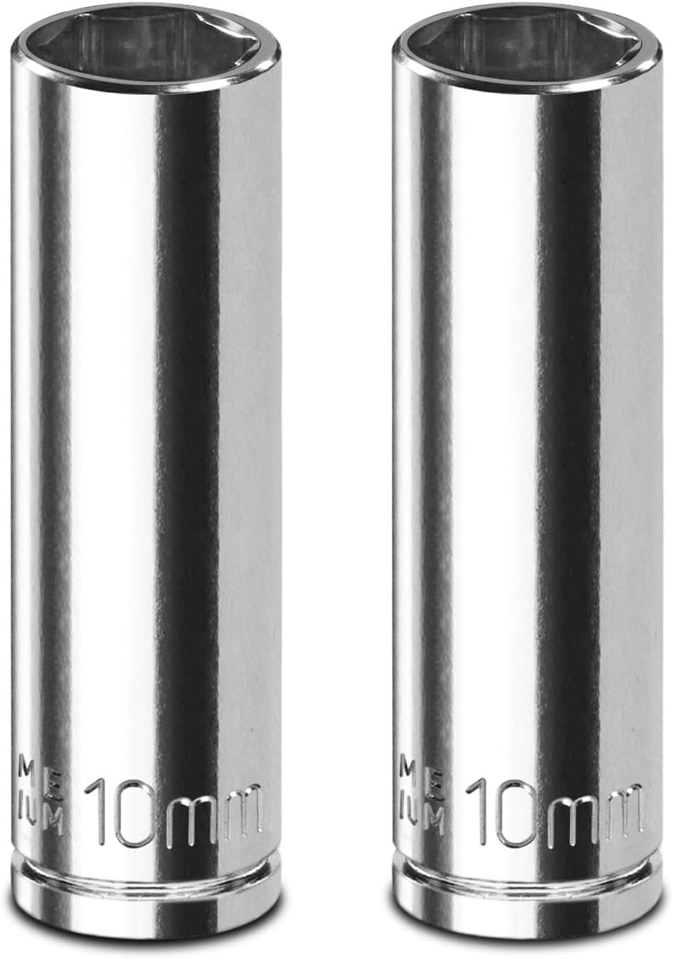 High-Torque 10mm Deep Socket Set – 2PCS 1/4″ Drive in Corrosion-Resistant Steel