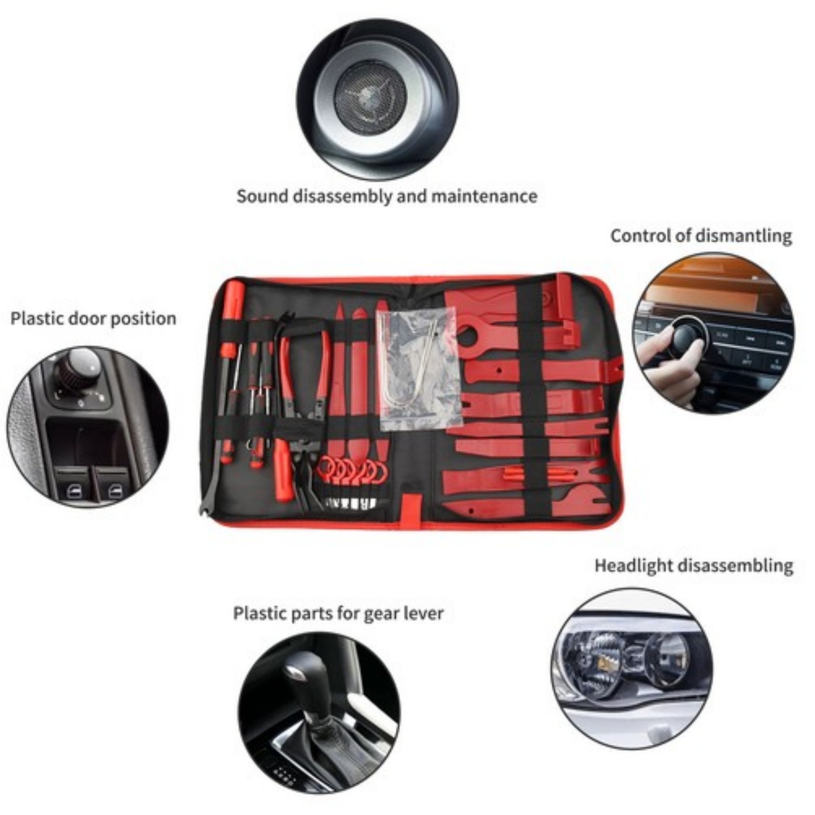 200pcs Car Door Trim Removal Tool Pry Panel Dash Radio Body Clip Installer Kit