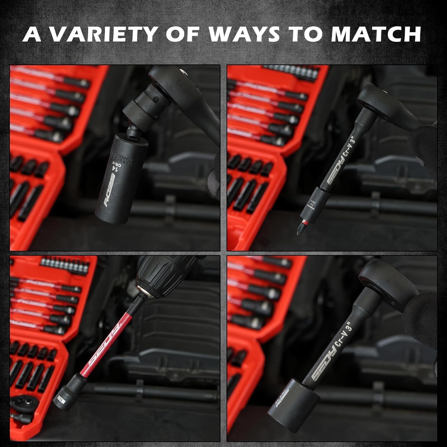 Durable 63-Piece Socket Set with Magnetic Drivers for Home and Automotive Use