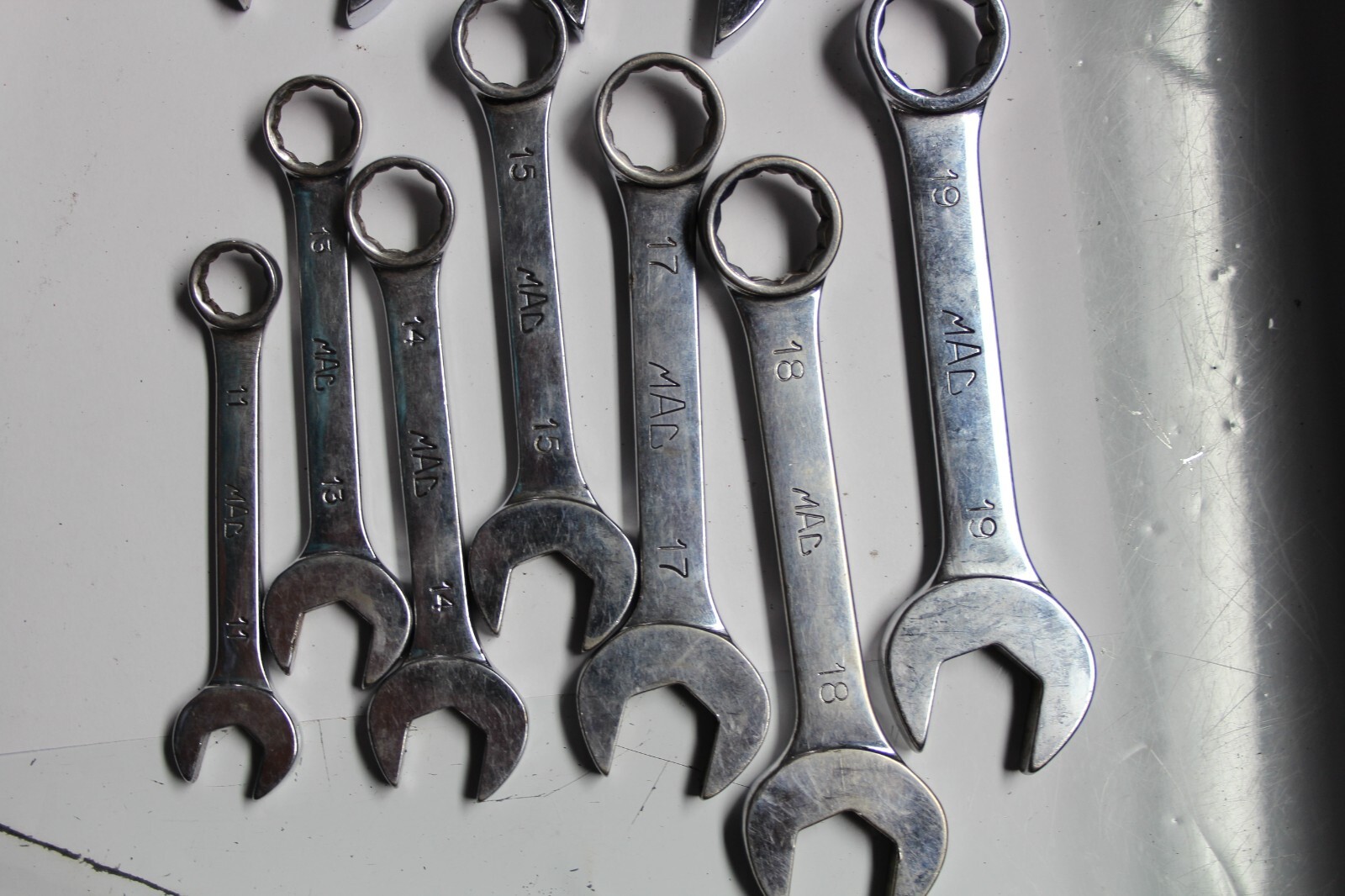 MAC TOOLS SAE & METRIC Stubby Combination Wrench LOT 13pcs USA