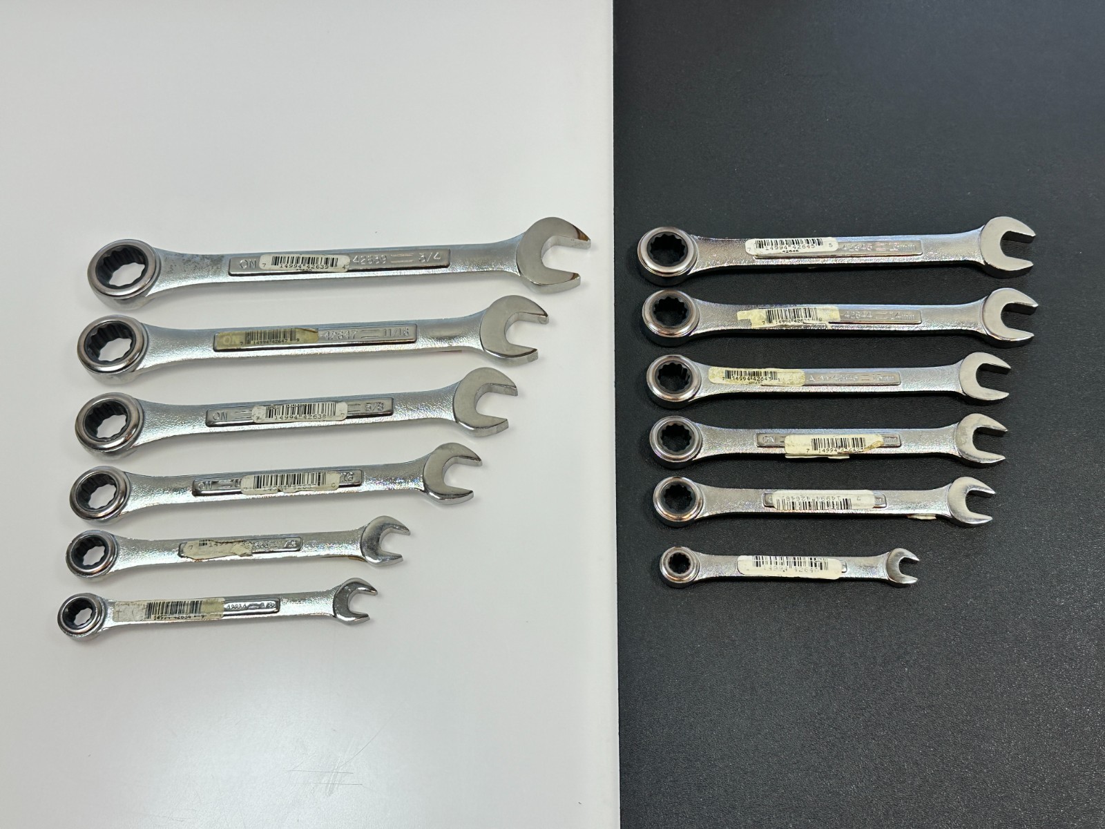 🇺🇸 Craftsman USA 12pc RATCHETING SAE 3/8-3/4 & Metric 8-15mm Wrench Set (NOS)