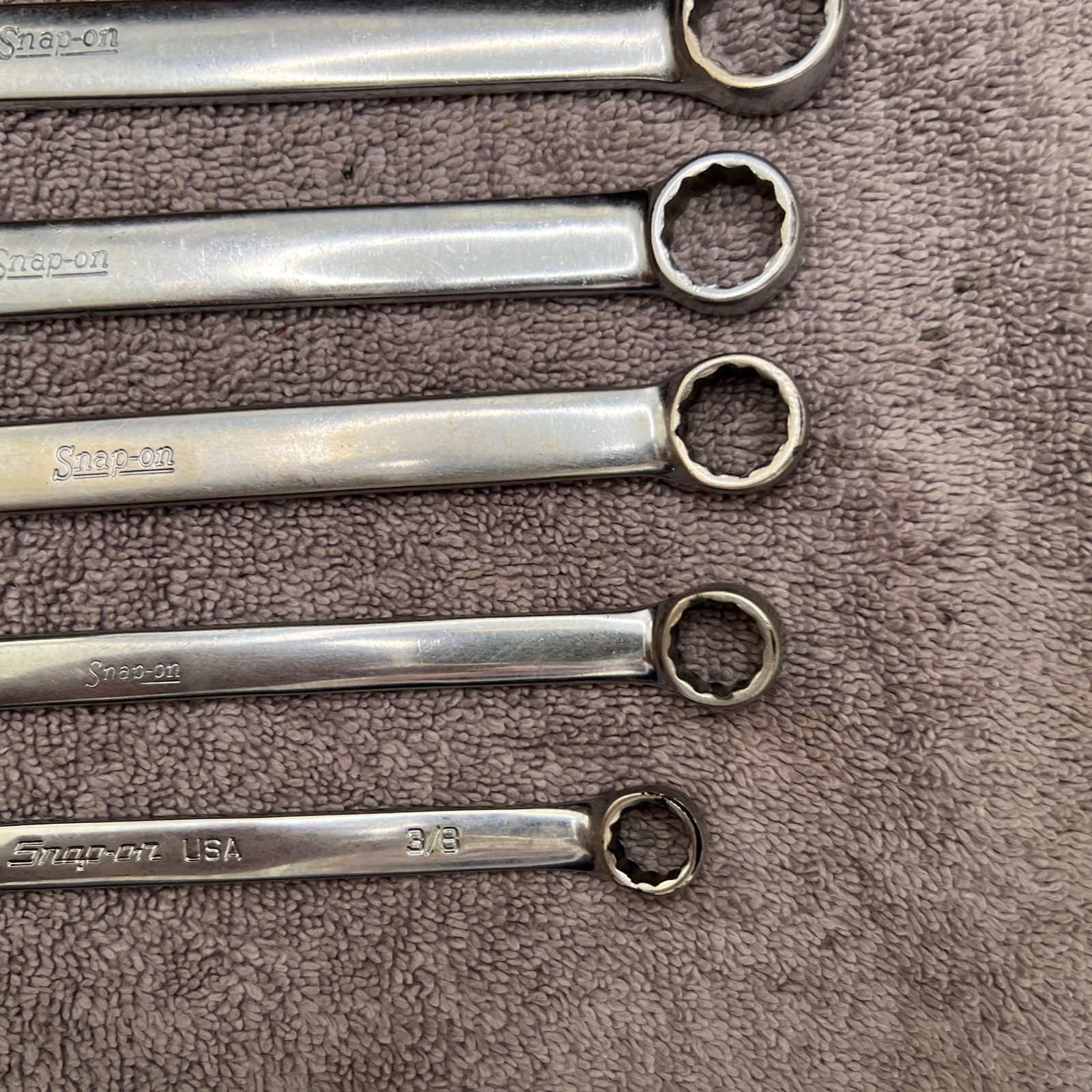 Snap-On Tools USA 7pc 3/8-3/4” (SOEX12-OEX24) Chrome Combination Wrench 12 Point