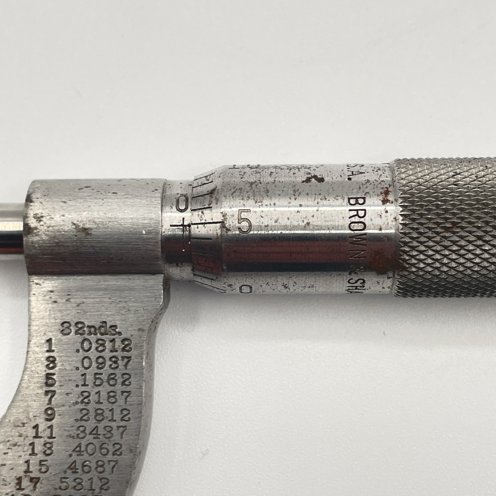 Brown & Sharpe No. 154 Screw Thread Micrometer NS&V 22–30 TPI USA