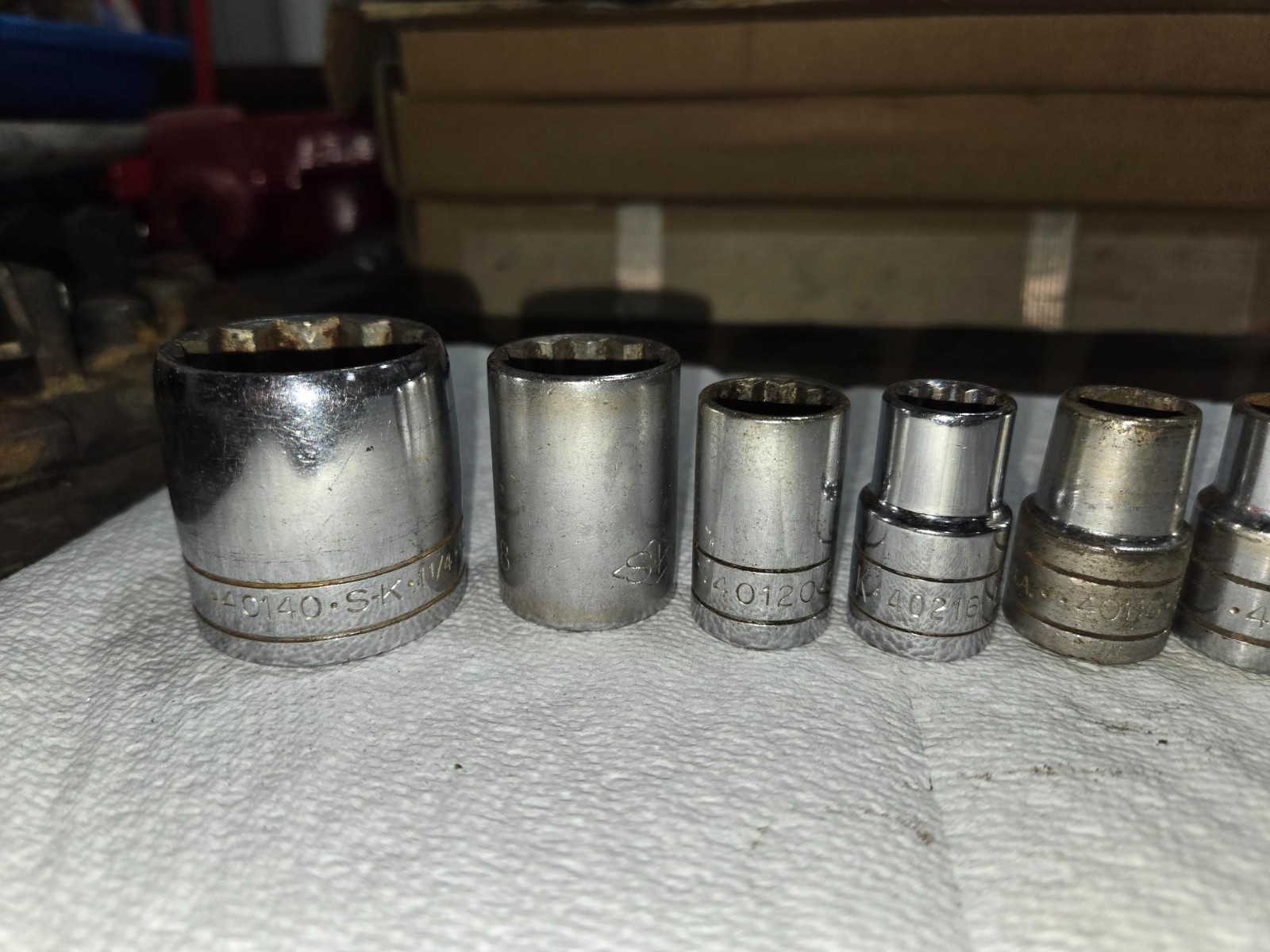 SK Socket Lot Standard & Metric 12 pieces