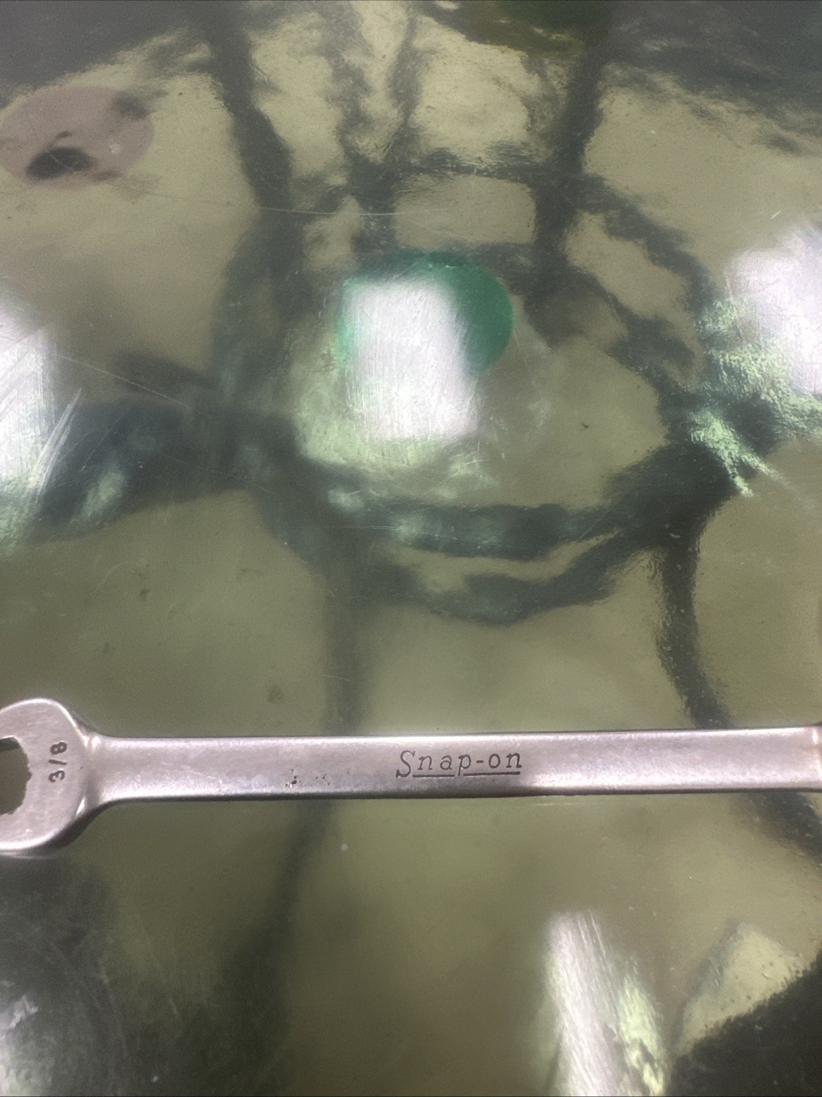 Snap On Tools OEX120 3/8” 12 Point SAE Short Combination Wrench USA 1985