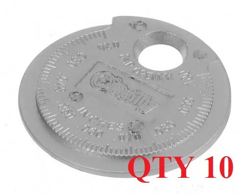 10pc O’Reily Spark Plug Gapper Gap Feeler Guage Tool Chrome
