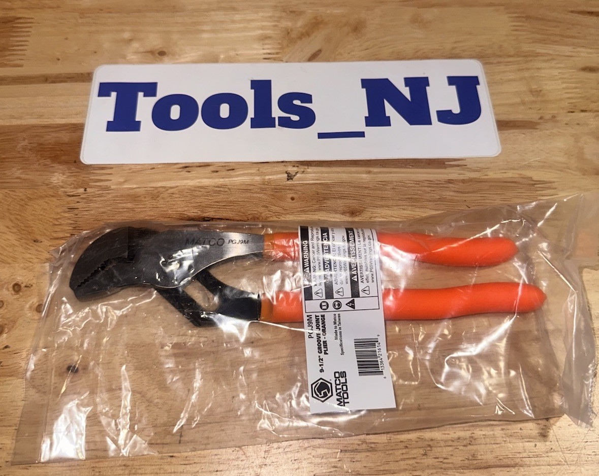 Matco Tools PGJ9M 9-1/2″ Slip Joint Groove Pliers w/ Orange Grip NEW