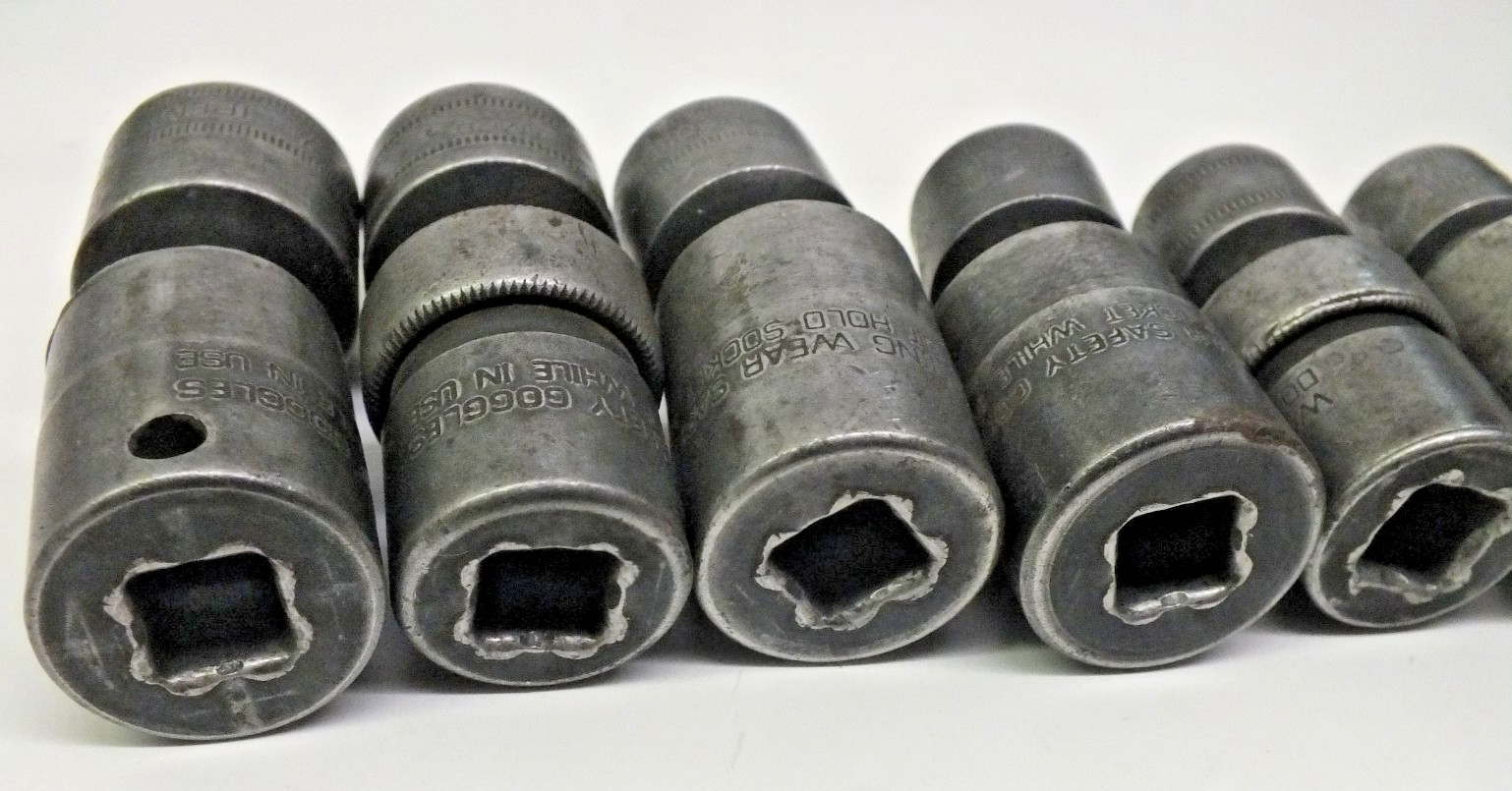 Snap-On 8pc 3/8″ Dr SHALLOW Impact Swivel Socket Set METRIC 6pt 10-18mm 207IPFM+