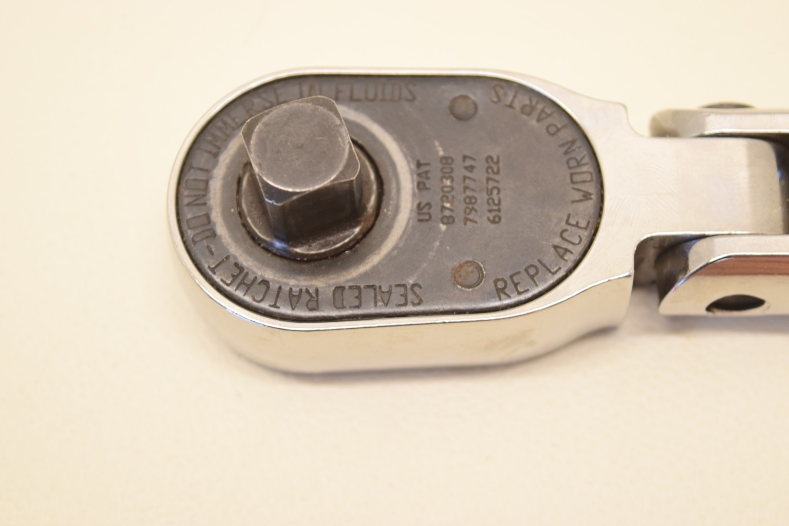 Snap-On 1/2 Drive SKF80A USA Stubby Handle Flex Head Ratchet – USED
