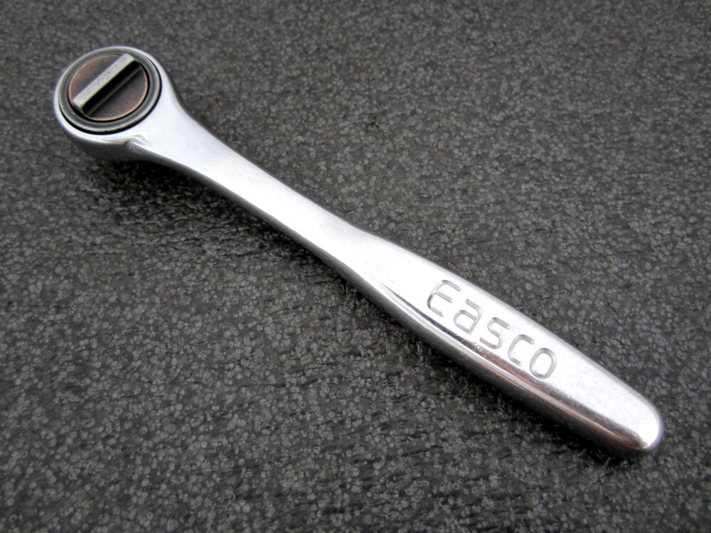 Vintage Easco 1/4″ Drive Ratchet 711103 Smooth Handle Made in USA