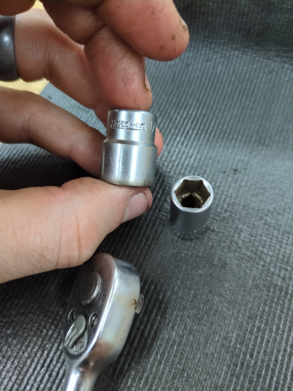 Vintage Snap-on TM70B 1/4” Drive Ratchet USA +Sockets