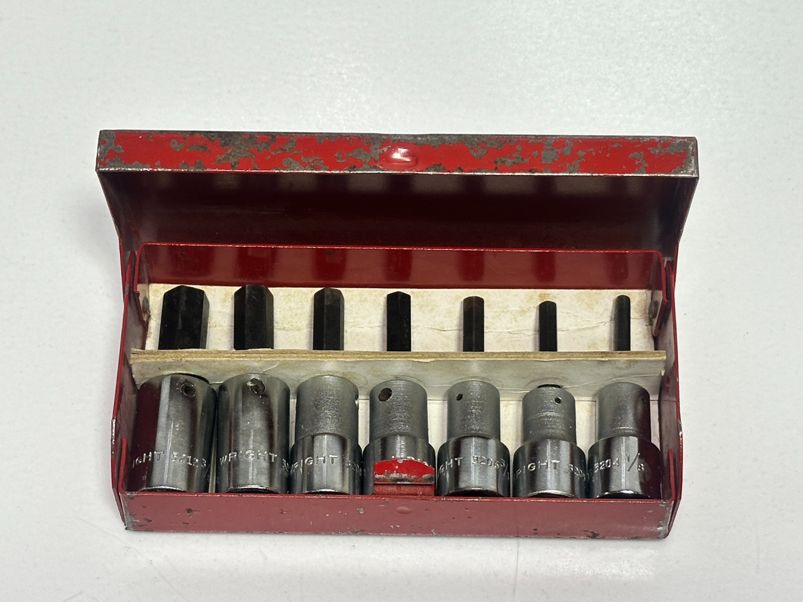 Wright Tool USA 305 7pc 3/8″ Drive Hex Allen Bit Socket Set, SAE 1/8″ – 3/8″