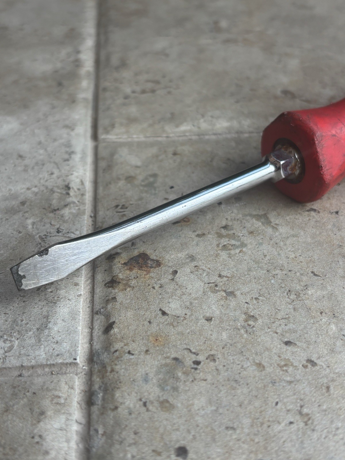 Snap-on SGD4B 1/4″⭐️Red/Black Soft Grip Flat/Slotted Screwdriver USA⭐️D542620⭐️