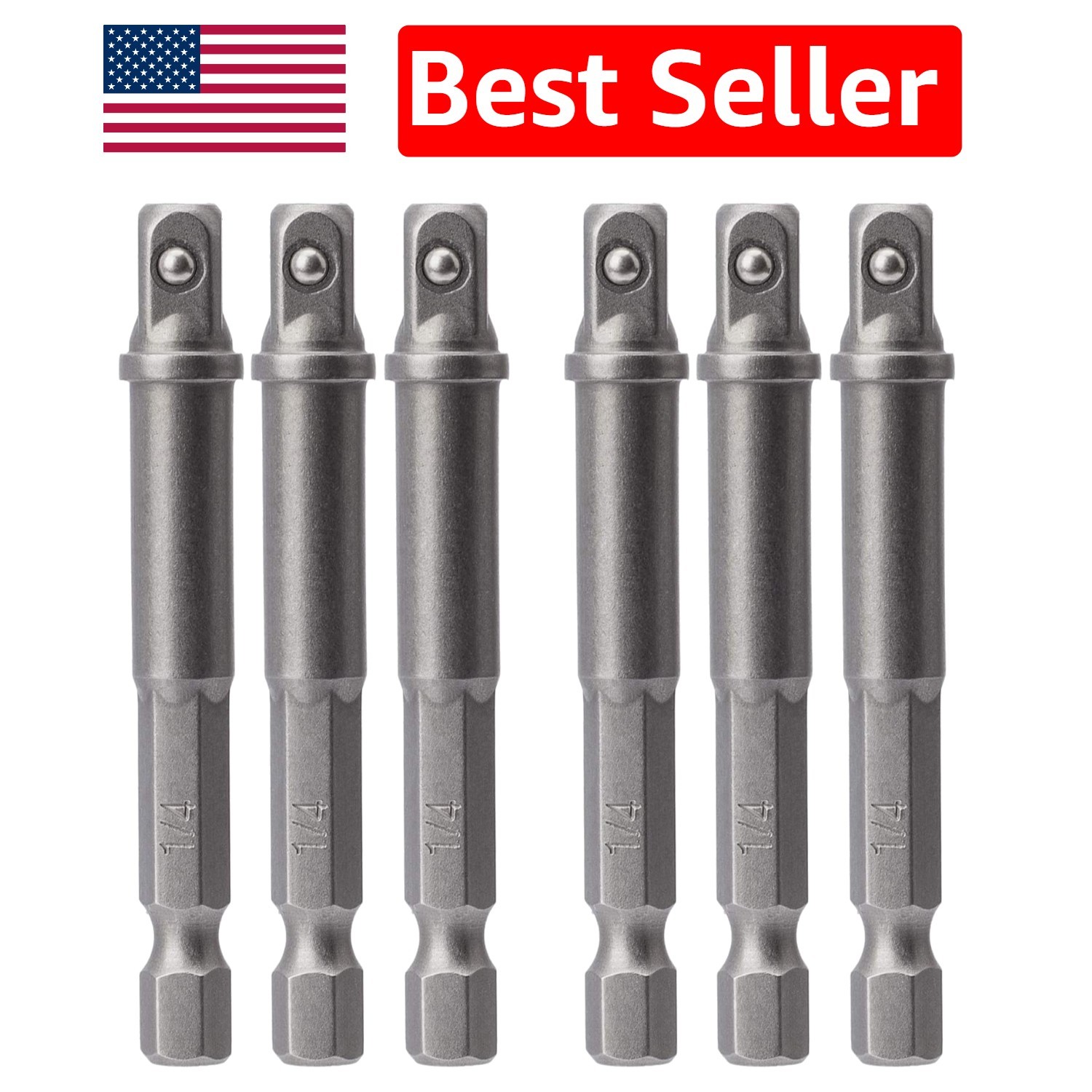 Hardened HSS 1/4 Inch Square Socket Adapter Set – Ideal for Manual & Power Tools