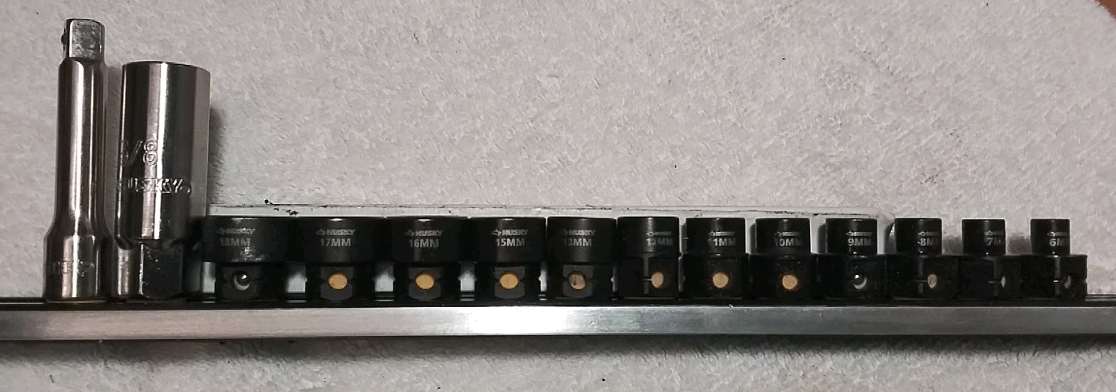 15PC 3/8″ DRIVE LOW PROFILE IMPACT METRIC 6PT SOCKET SET/5/8″ SPARK PLUG…