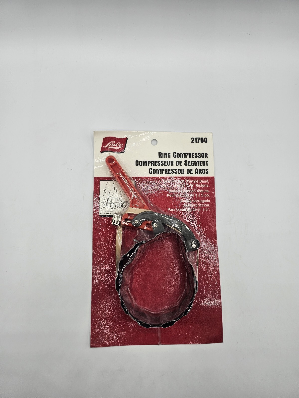 Lisle 21700 Wrinkle Band Ring Compressor For 3″ To 5″ Pistons
