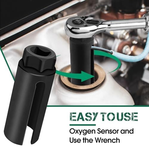 Oxygen Sensor Socket 22mm 7/8 in, 1/2 in Drive O2 Sensor Removal Tool, Heavy-…