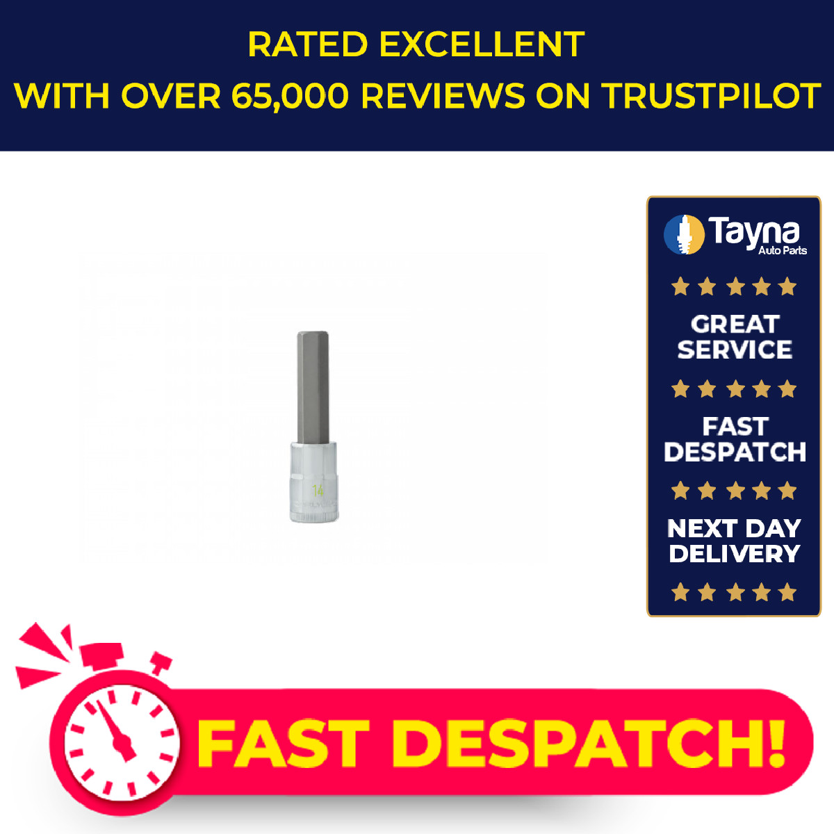 1/2dr 14mm Hex Bit Socket 90mm Long CSH1214M Carlyle Genuine Top Quality Product