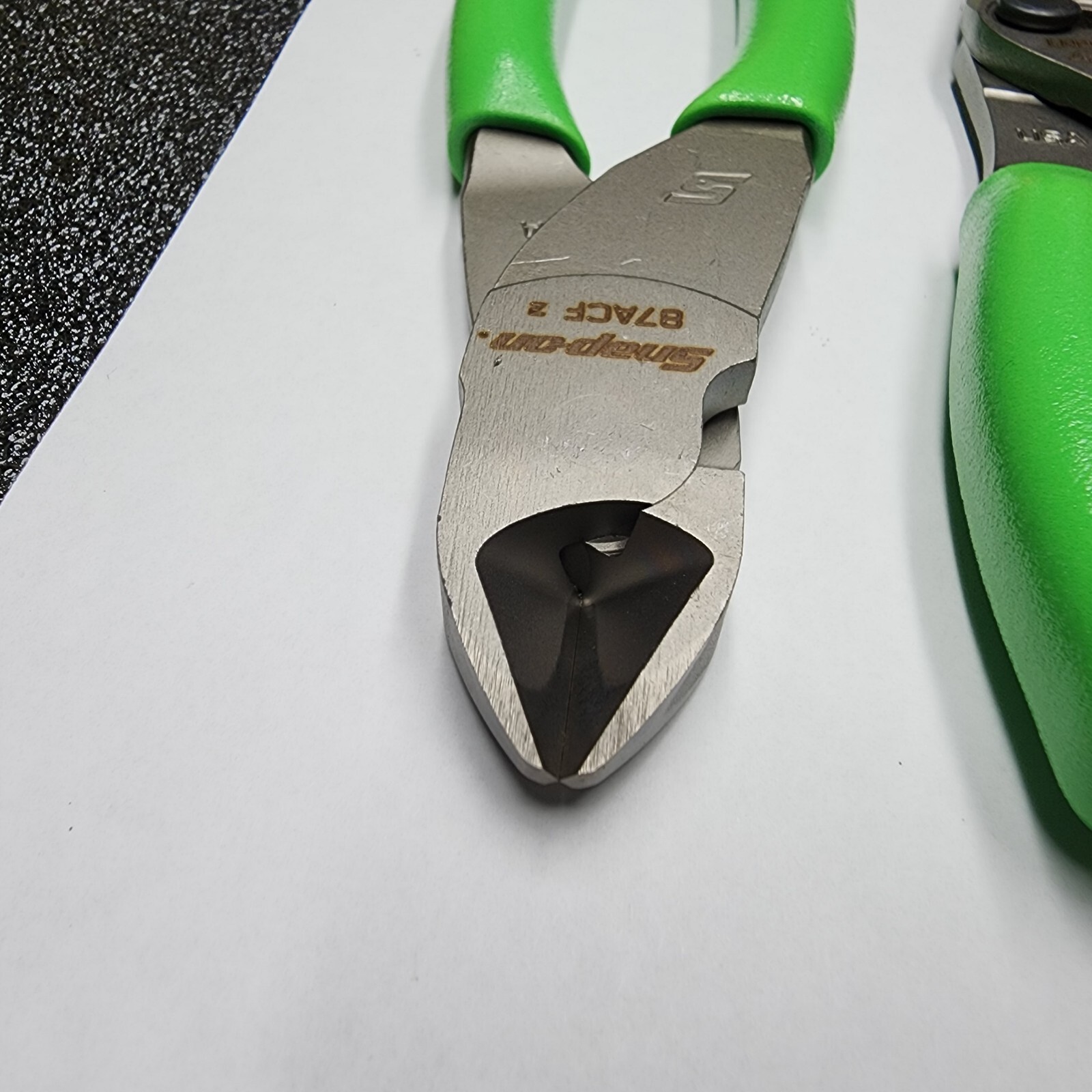 Snap-on Tools 2pc GREEN 7″ Long Nose Slip-Joint Pliers & Diagonal Cutter LN46ACF