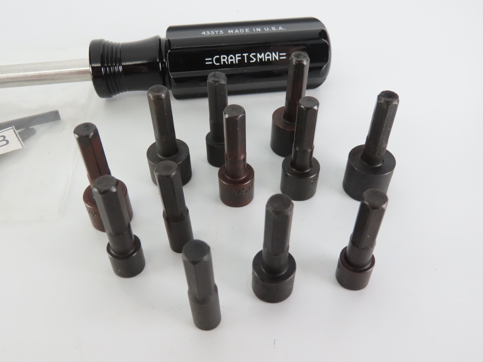 Craftsman 43373 Magnetic Bit Driver w/12 Piece SAE/Metric Nut Driver Set & More