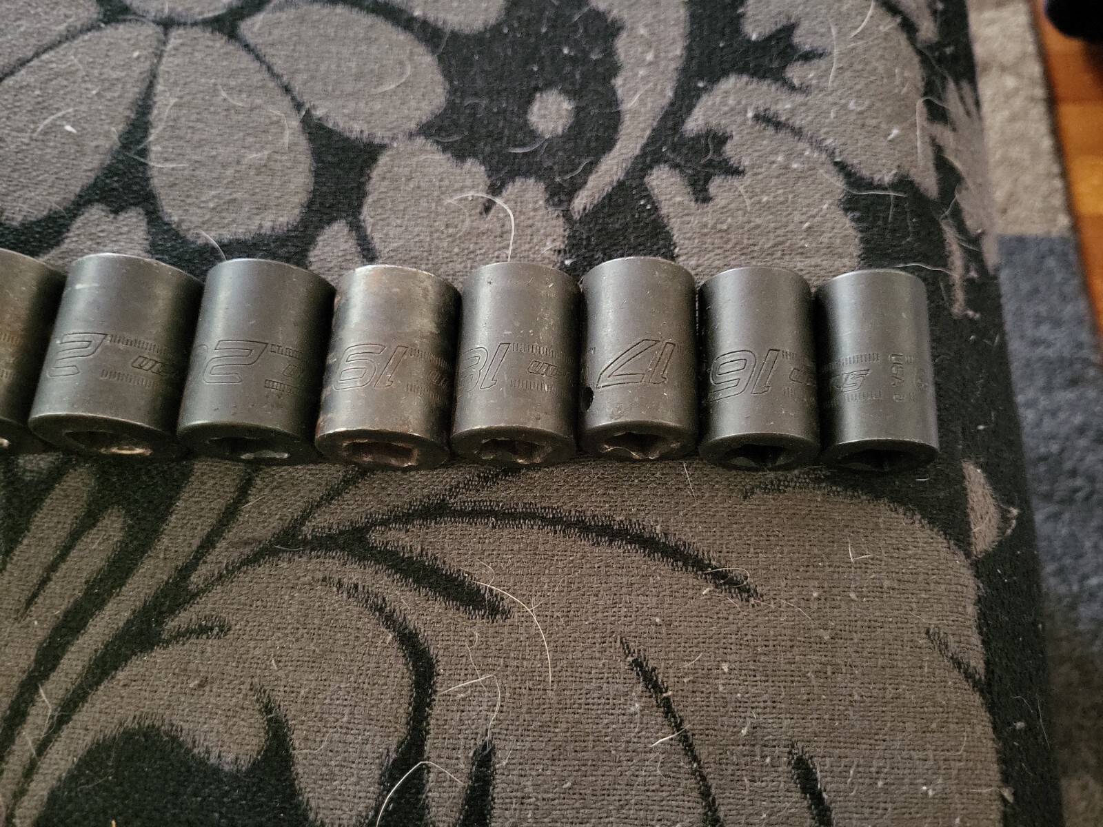 Snap-on 1/2″ drive 15 thru 25 27 mm Impact Socket SET lmm150a to imm270