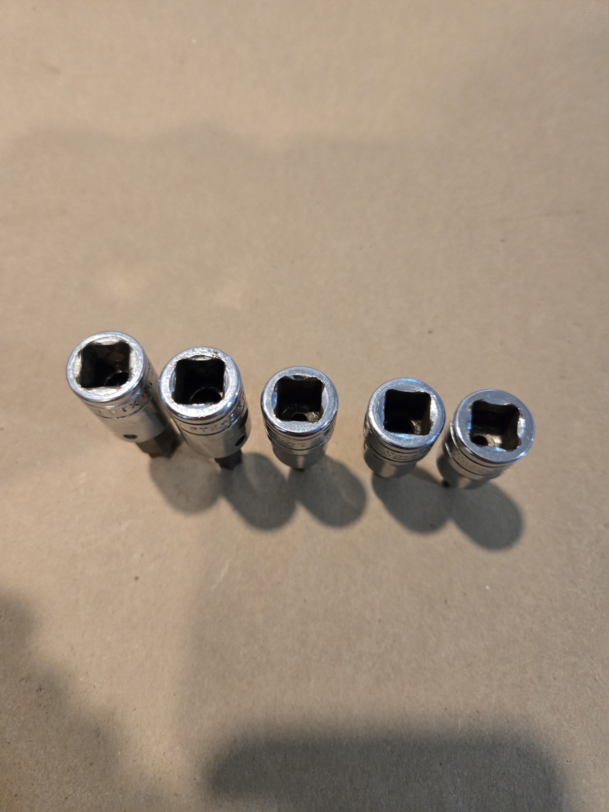 Snap On 3/8″ Drive T27-T40,T55 Torx Bit Driver Sockets USA Lot Of 5 READ AD