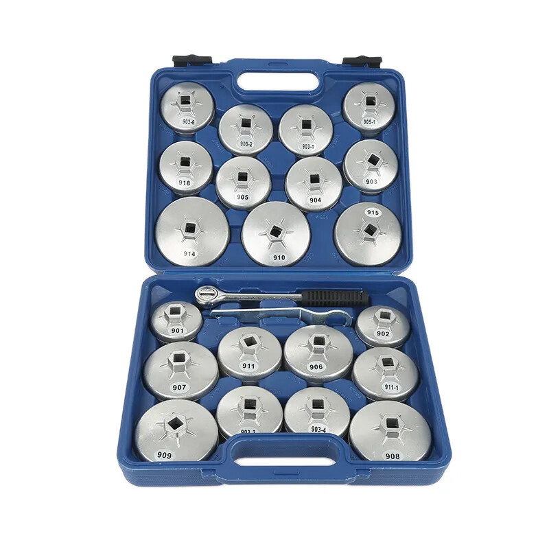 23pcs Automotive Oil Filter Cover Type Disassembly Wrench Socket Ratchet Wrench