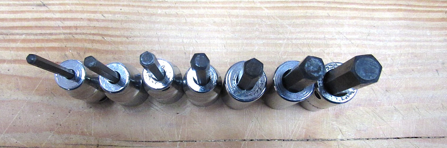 MATCO Lot Of 7 Hex Socket Drivers , 3/8” Drive ALL IN GOOD CONDITION