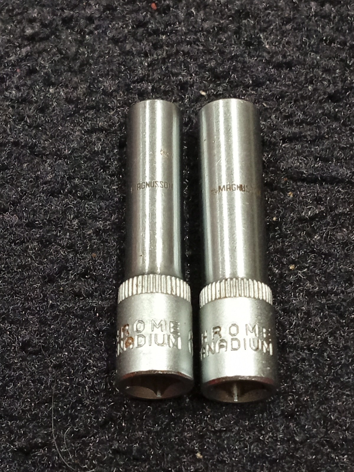 2 MAGNUSSON Deep 50mm, 1/4″ Drive, 6 Point Sockets, 6mm & 7mm